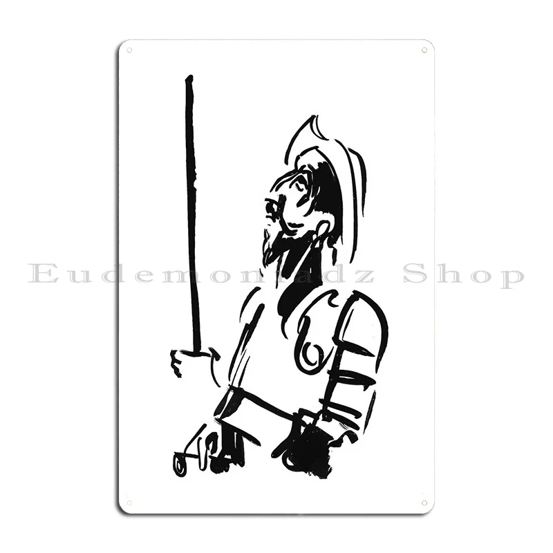 Don Quixote De La Mancha Metal Sign Garage Garage Decoration Garage Designer Tin Sign Poster