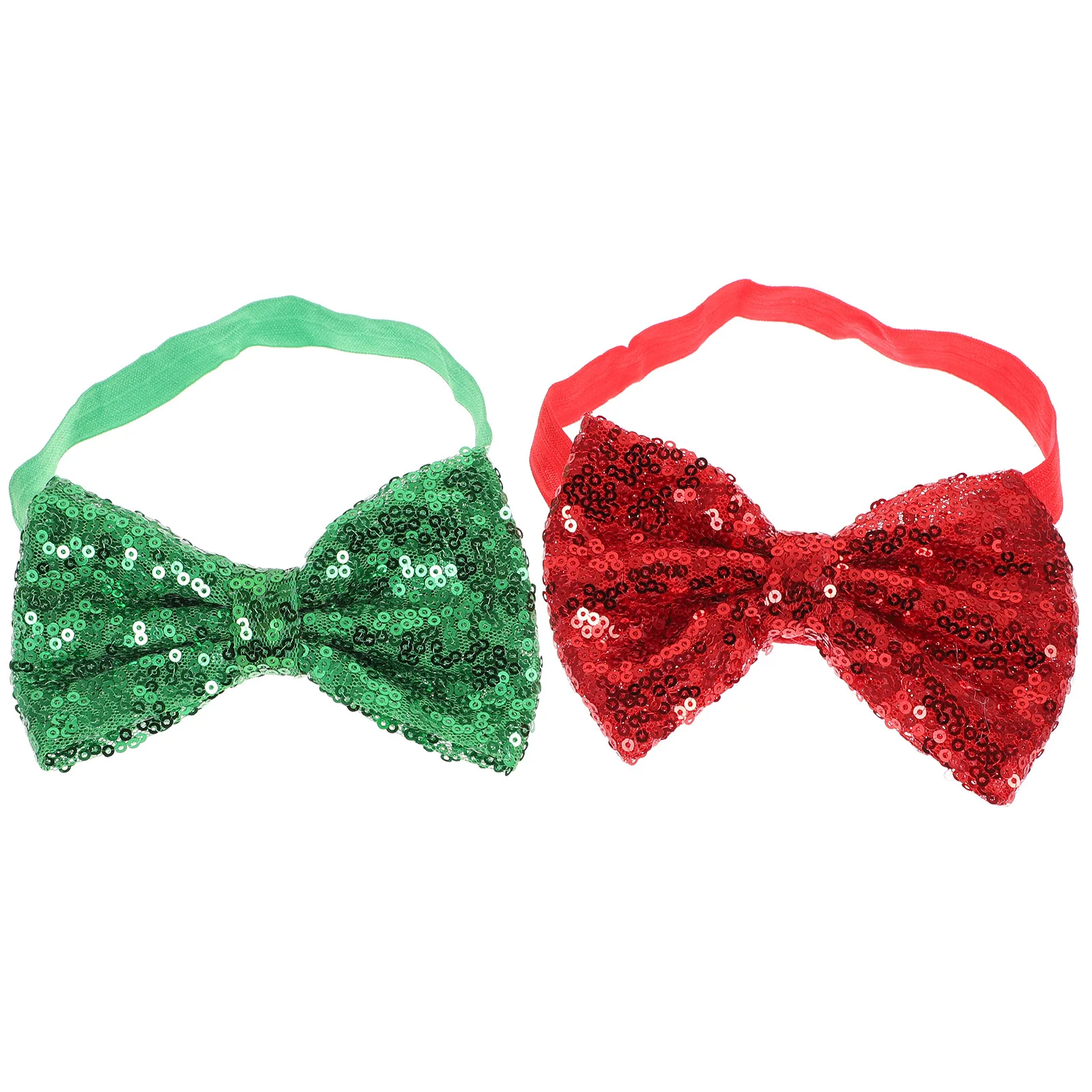 

2Pcs Baby Headbands Christmas Headband Red Green Bowknot Soft Infant Hair Accessories Newborn Festival Party Gift