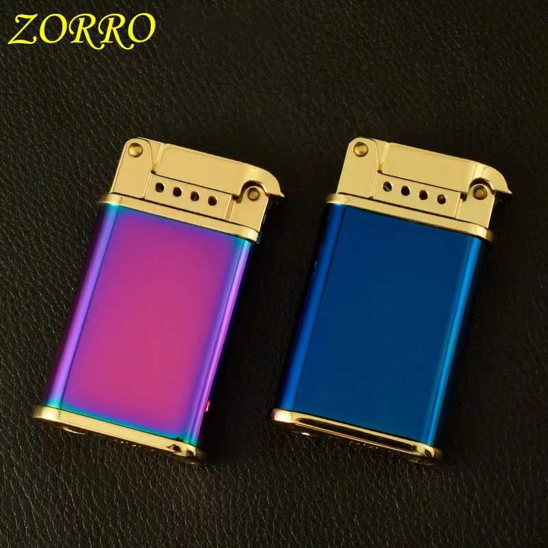 Zorro original kerosene lighter creative oblique fire old-fashioned funny play wheel gasoline tubing lighter gift