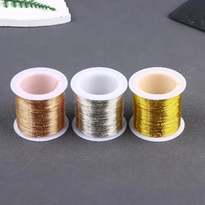 100m/328ft Fadeless Copper Clad Steel Wire Bendable Metal Sculpting Wire For Craft Floral Jewelry Making 0.3/0.4/0.5mm