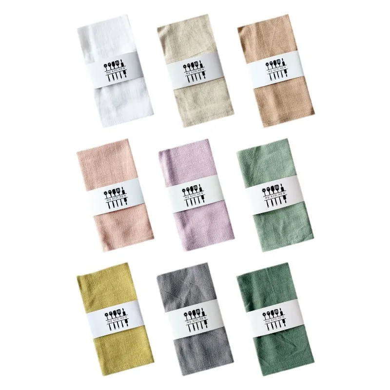 

Cotton Linen Blend 12 Pieces Dinner Cloth Napkins for Every Day Use Napkins Soft Good Absorbency Christmas Cloth Napkins