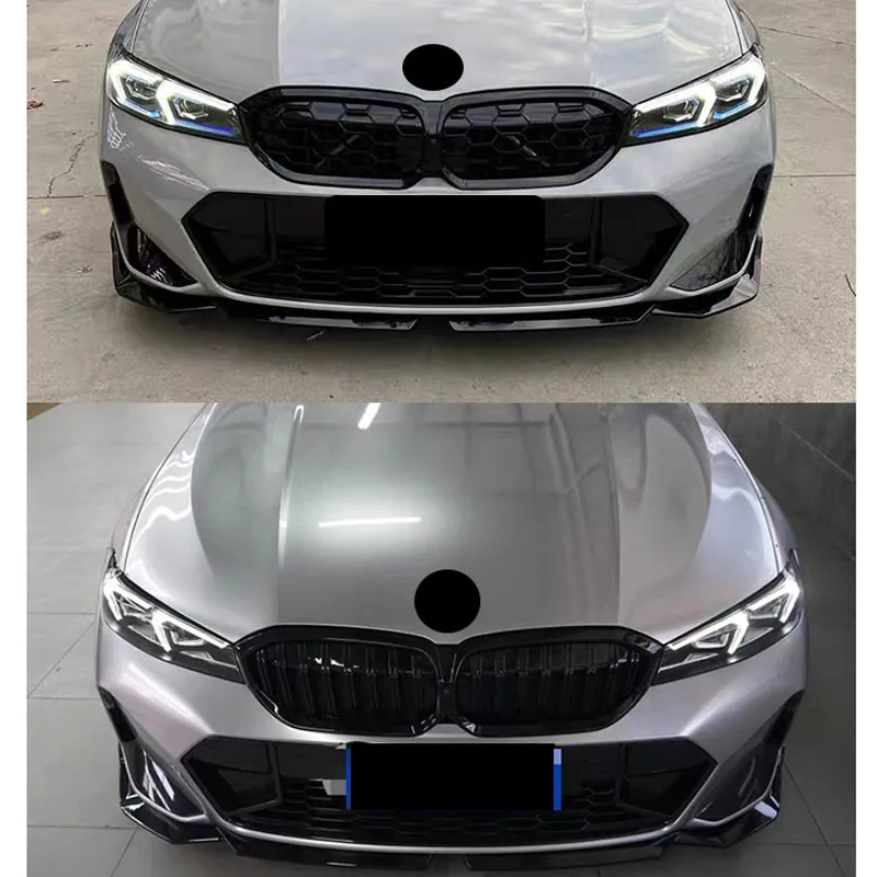 Black Lower Lip Front Bumper Protect Front Skirt Spoiler For BMW 3series G20 G28 MP Fox Wrap Angle Body Kit