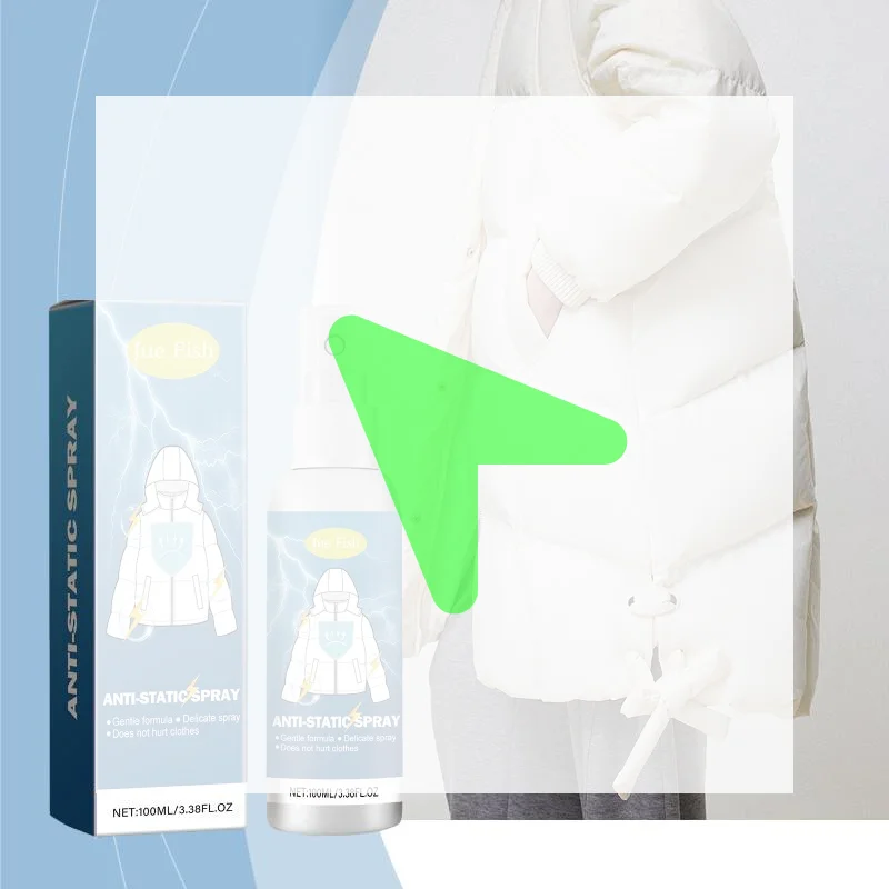 

Антистатический спрей 100 г, многофункциональный, для быстрого удаления статического электричества с одежды, волос, свитеров, одеял, портативный, для домашнего использования