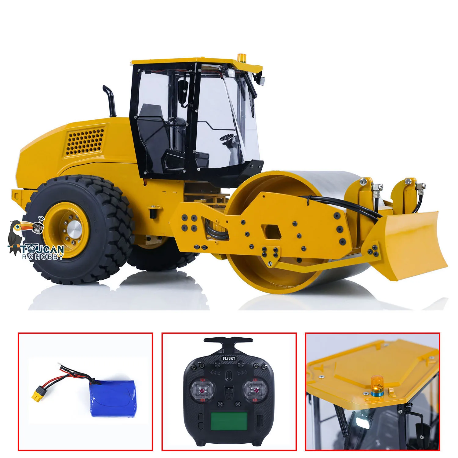 

CS11 1/12 Metal Hydraulic Radio Control Road Roller RC Engineering Vehicles Painted Finished Machine Cars Outdoor Toys for Boys