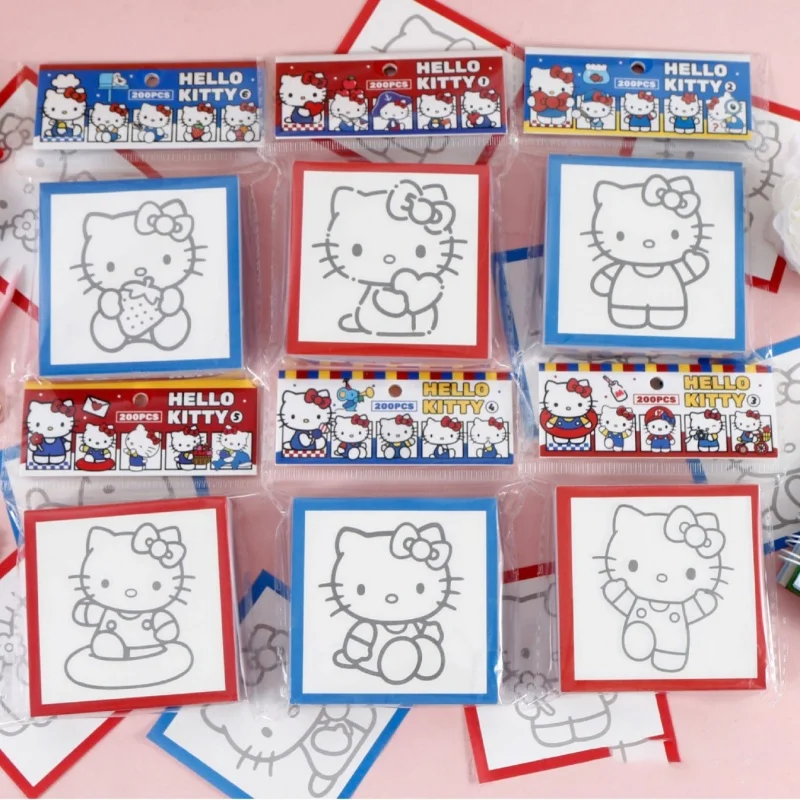 

6 шт./лот Kawaii Sanrio Kitty граффити блокнот милый N раз канцелярские этикетки блокнот закладка Post школьные принадлежности