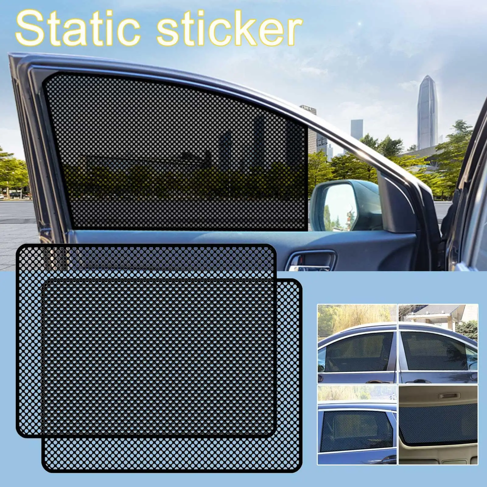 Universal Roller Blinds Suction Cup Sunshade Nail-free Blackout Curtain Car Bedroom Kitchen Office Window Sun-shading Curtains