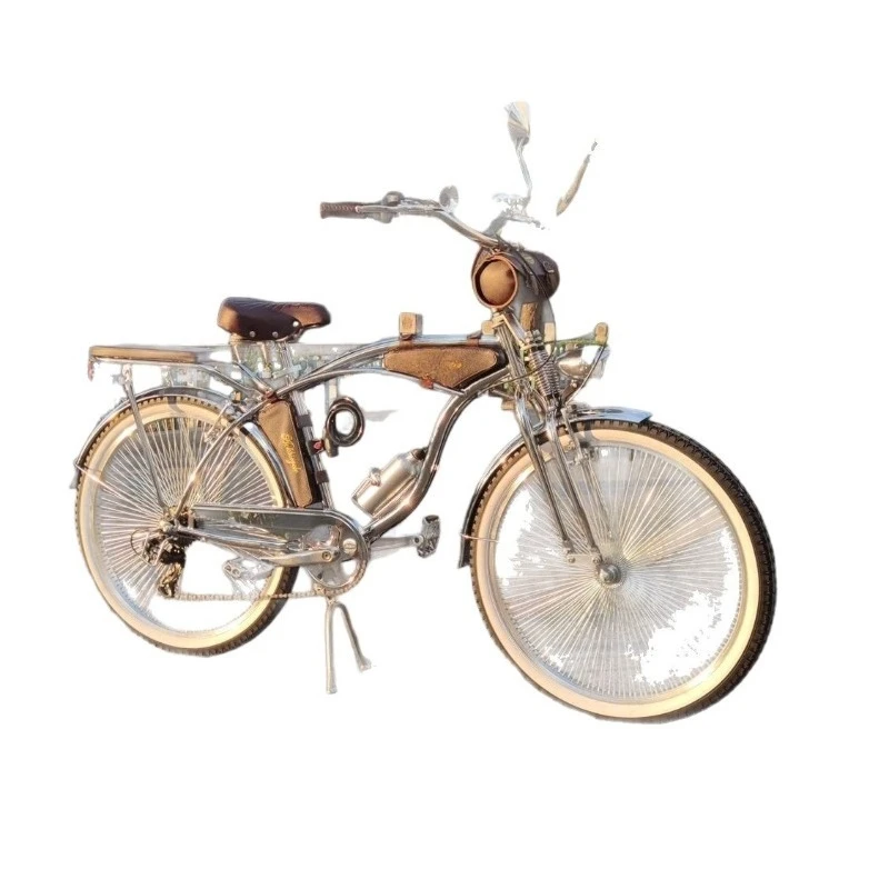 Flash Silver Indian Nostalgic Beach Bike Klassisches Auto-Beach-Cruiser-Fahrrad