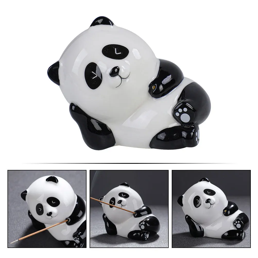 

Panda Censer Exquisite Ceramic Incense Holder Stress Relief Improve Sleep Quality Home Ornament Incense Burner