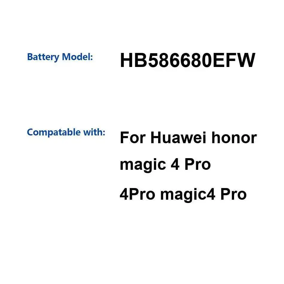 

4600Mah HB586680EFW Premium Replacement For Huawei Honor Magic 4 Pro 4Pro Magic4 Mobile Phone Battery