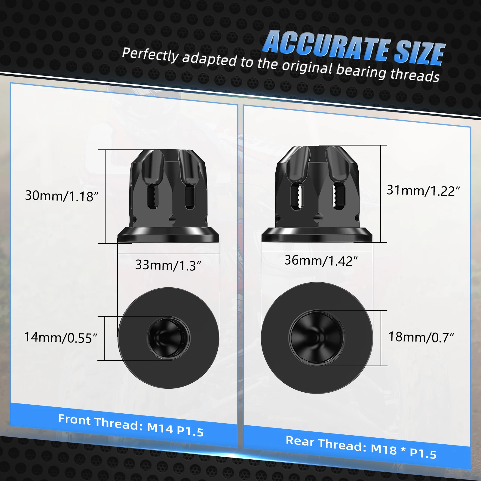 NICECNC ATV Front Rear Wheel Axle Nuts For HONDA TRX 450R 450ER 400X 300X 250X #90304-HM5-A80 90309-HC4-000 7075 Aluminum Alloy