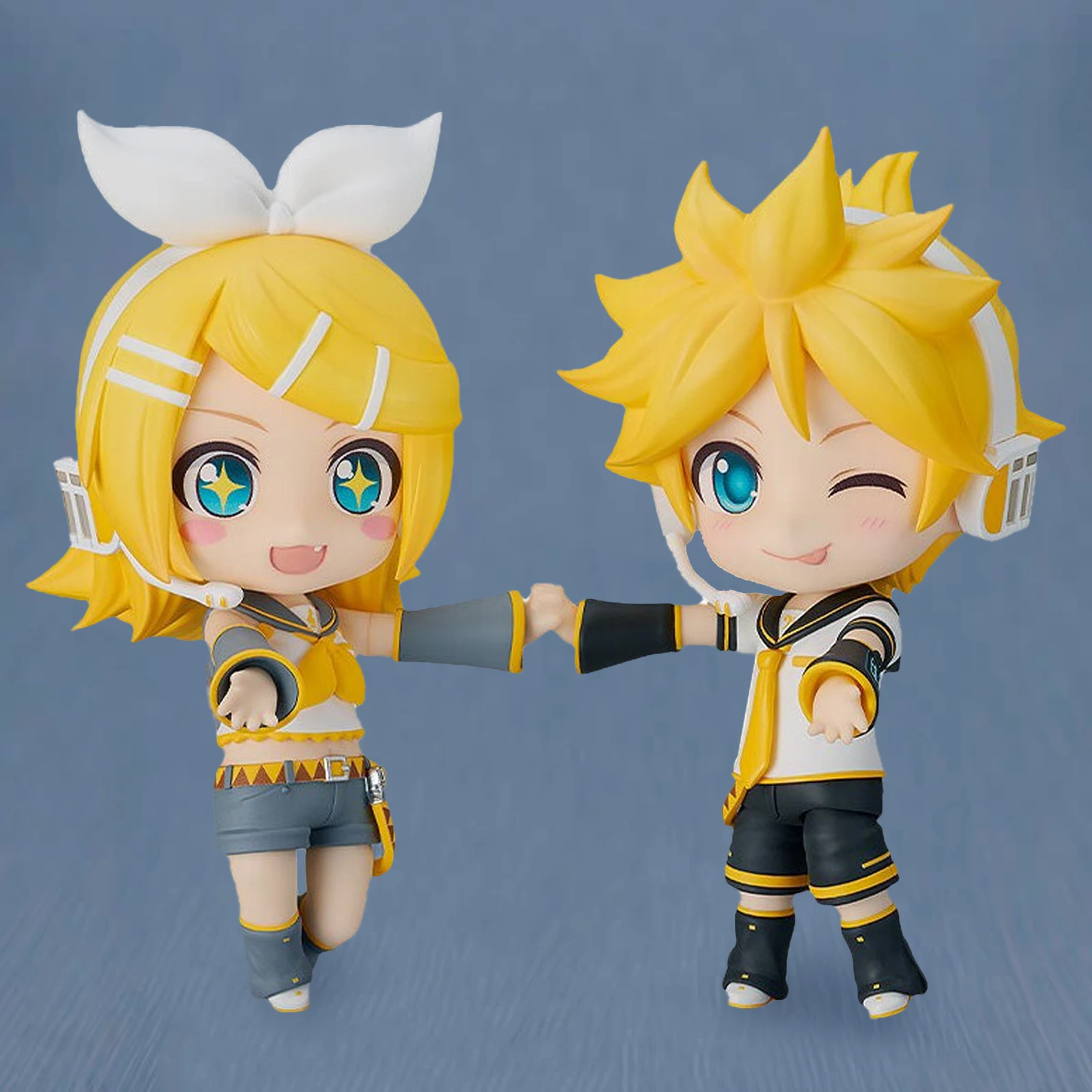 Kagamine Len Kagamine Rin 2840 2841 Q-Version Anime-Figur Modell PVC-Statue Sammlerstück Desktop-Ornamente Heimdekoration Geschenk
