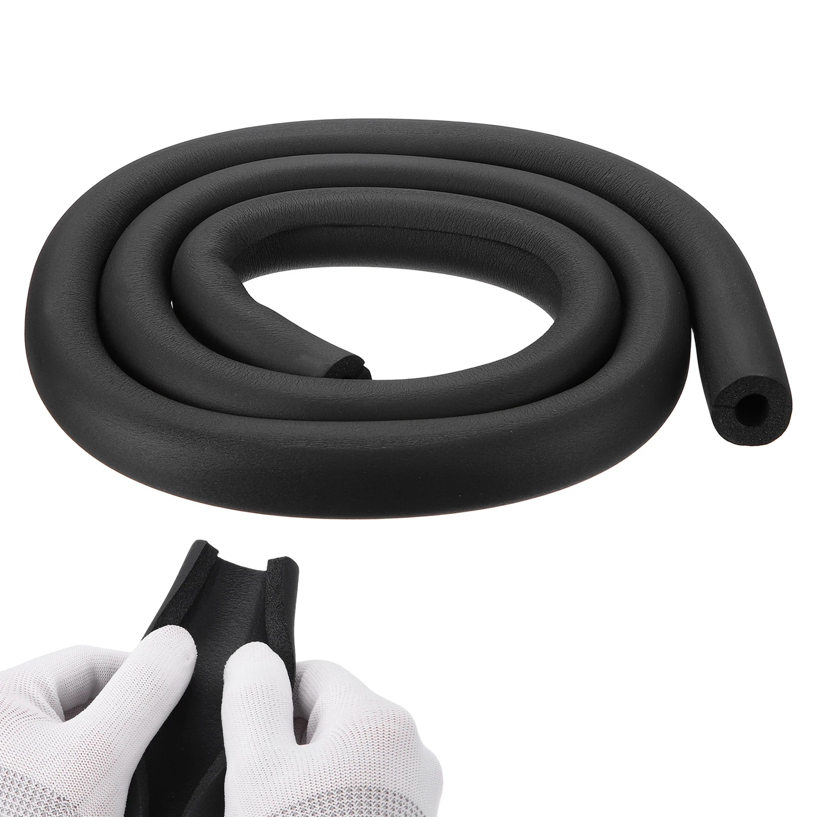 1/2/3Pcs 1.8Meters Black Pipe Insulation Foam Tube 13-51mm ID Pre Slit Heat Preservation Pipe Cover Wrap Roll Bar Padding Tubing