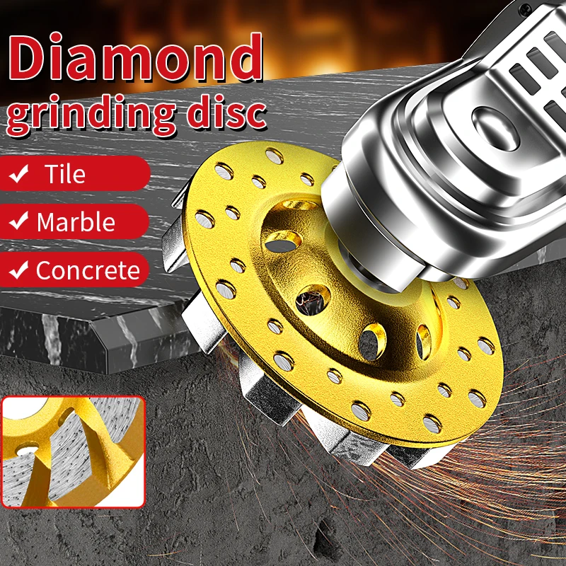 

Износостойкий и долговечный алмазный шлифовальный диск с 12 сегментами для тяжелых работ по обработке бетона, гранита, камня, керамики, 1 шт.