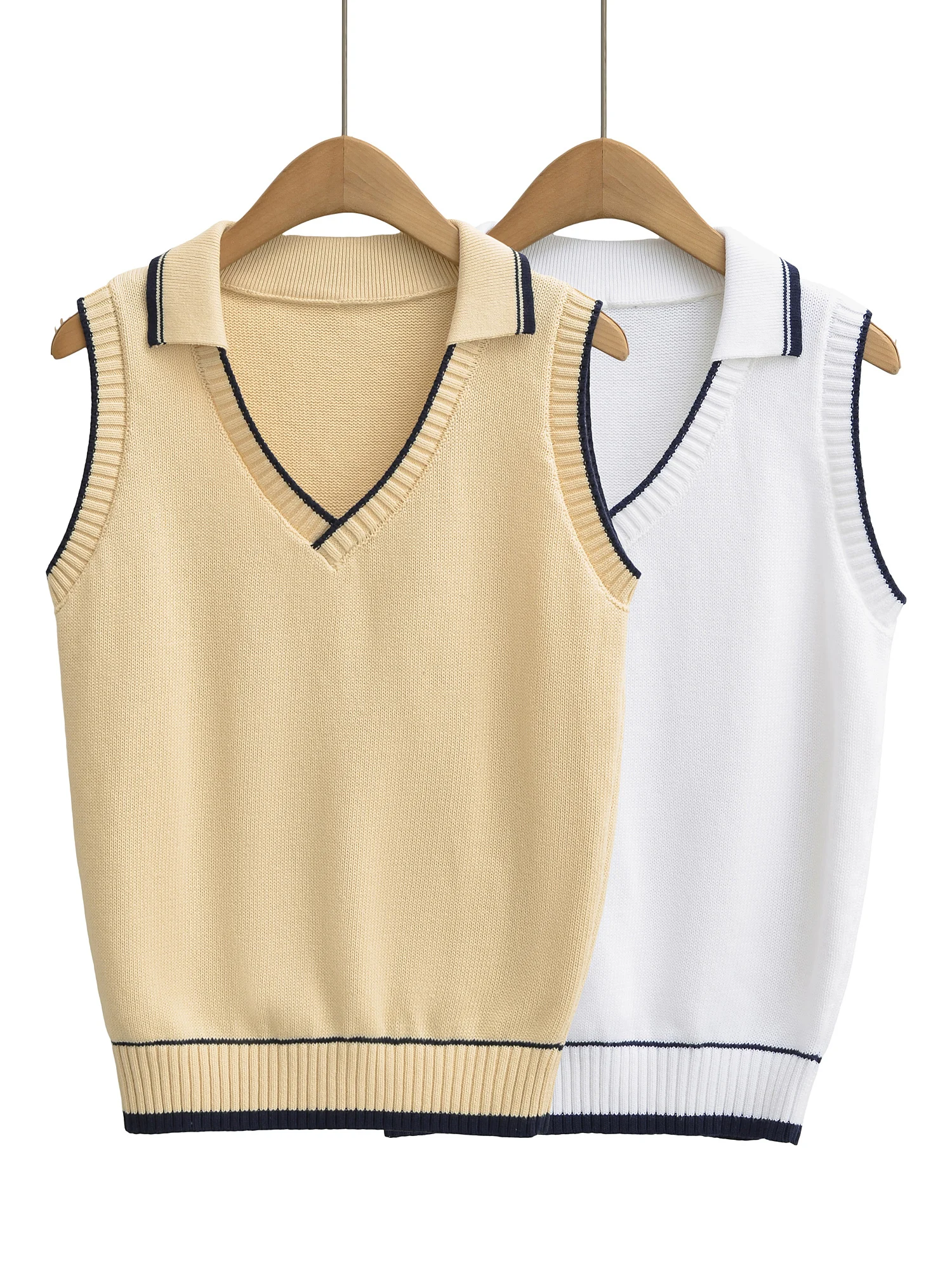 Gilet V-Ne lavorato a maglia slim fit sexy Colore puro sopra la testa American Retro College Sle Faionable Abbigliamento casual Calore garantito