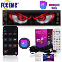 AI Voice Function Car LED Matrix Pixel Panel Screen Light USB 5V Remote APP Control DIY Programmable Advertising Display Lights
