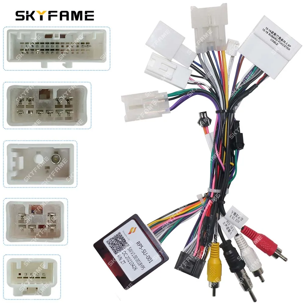 SKYFAME 16Pin Car Wiring Harness Adapter Canbus Box For Subaru Legacy Outback Forester XV Crosstrek Harman Kardon RP5-SU-001