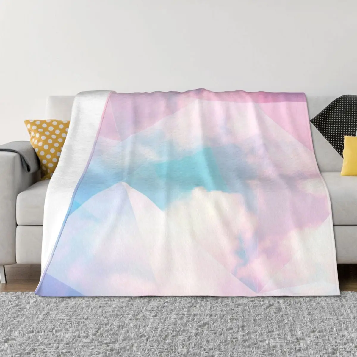 

Cotton Candy Geometric Sky - #homedecor #lifestyle #magical Throw Blanket Fashion Sofas Sofa Quilt Quilt Soft Blankets