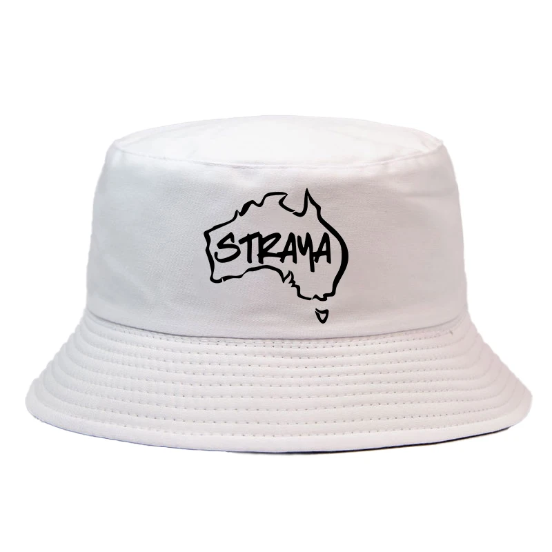 Moda Straya carta Australia mapa estampado verano sombrero con forma de cubo mujeres hombres Aussie Pride Sun sombrero de playa niñas niños Casual sombreros de Panamá