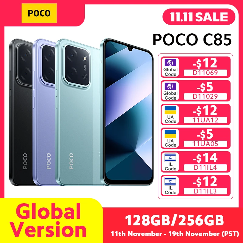 POCO C85 Global Version Smartphone 128/256GB Helio G81-Ultra