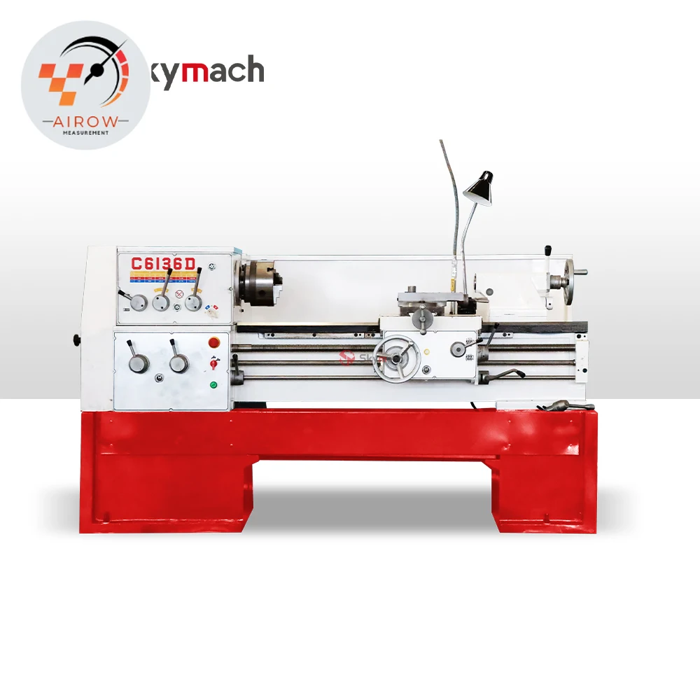 Airow C6136D Manual Precision Lathe Featuring Quick Change Gearbox for Efficient Steel Brass Aluminum Turning Operations