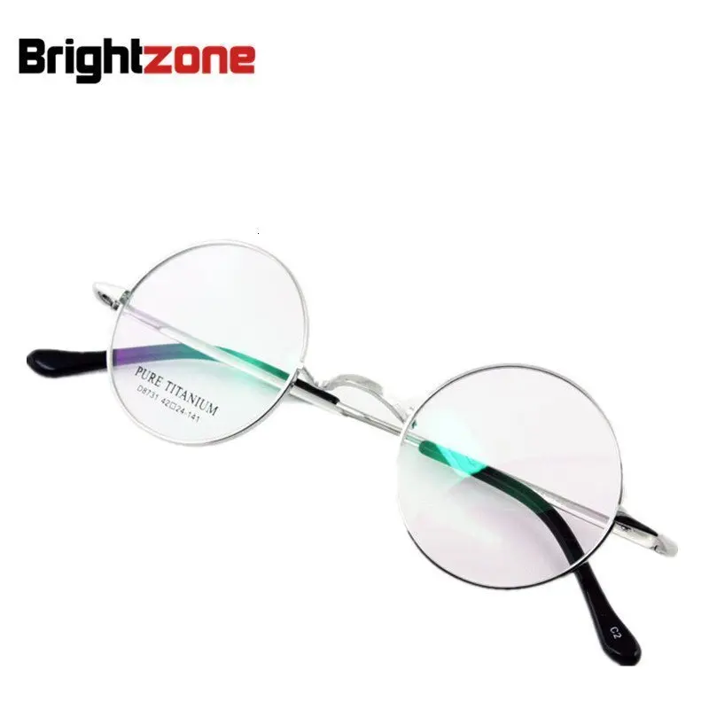 Vintage Total Round Shape Circle IP 100% Pure Titanium Myopia Presbyopia Prescription Eye Optical Glasses Frame Oculos De Grau