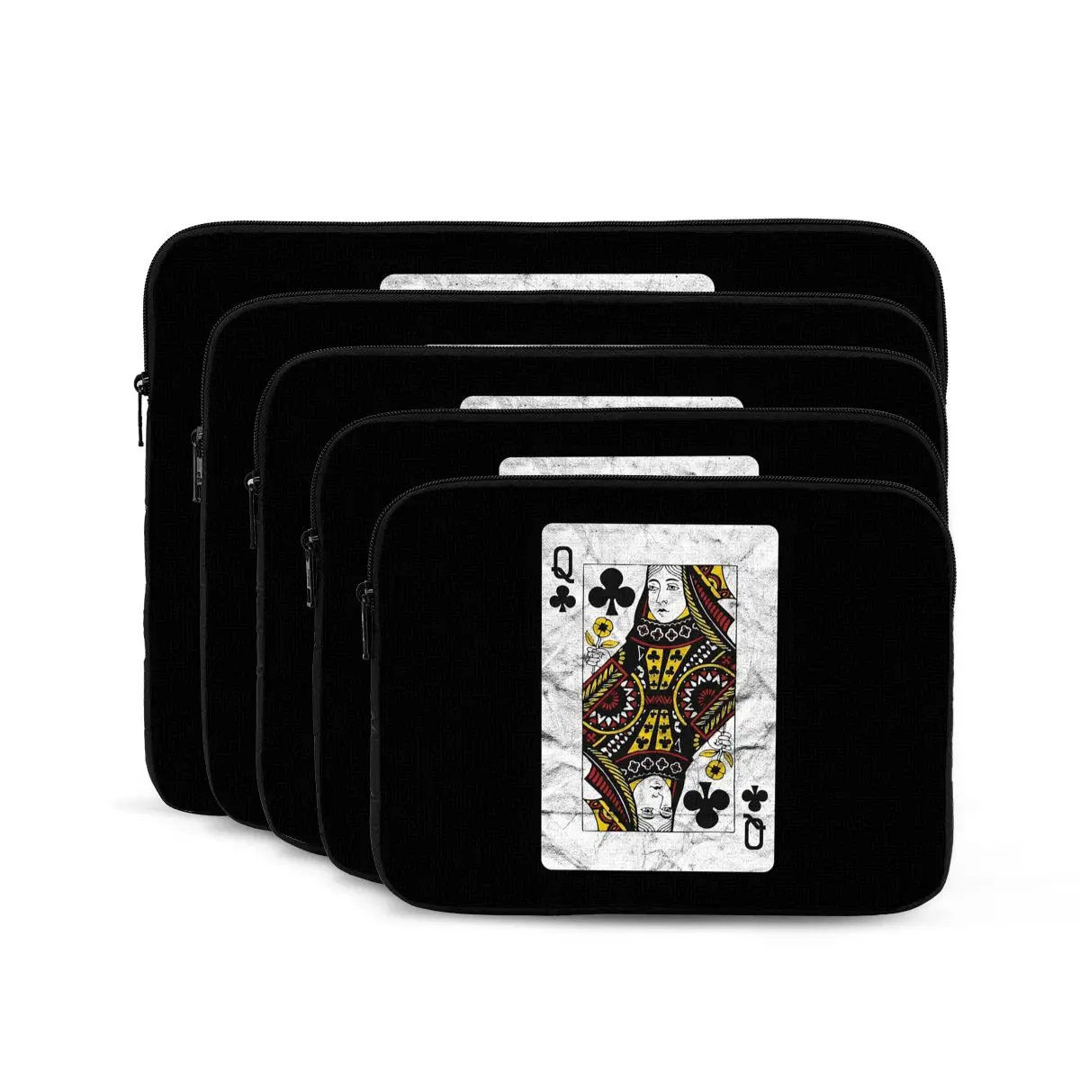 أوراق اللعب كوين كلوبز (تصميم متعثر) حقيبة كمبيوتر محمول للكمبيوتر المحمول حقيبة الحقيبة لجهاز ماك بوك اير برو اللوحي حقيبة مضادة للصدمات