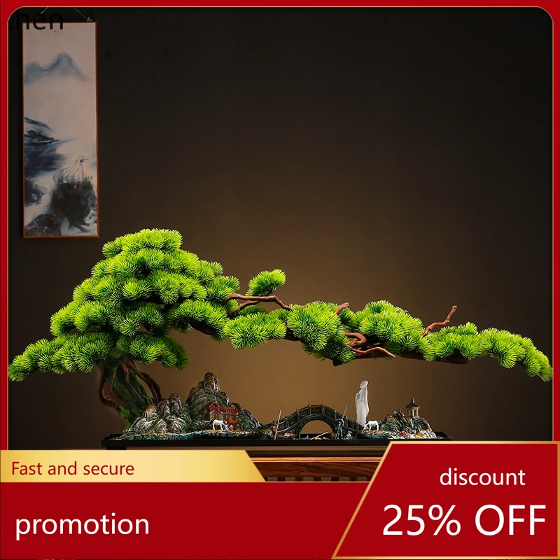 

HT моделирование приветственная сосна бонсай рабочий стол зеленое растение украшение орнамент офисный крыльцо горшок пейзаж