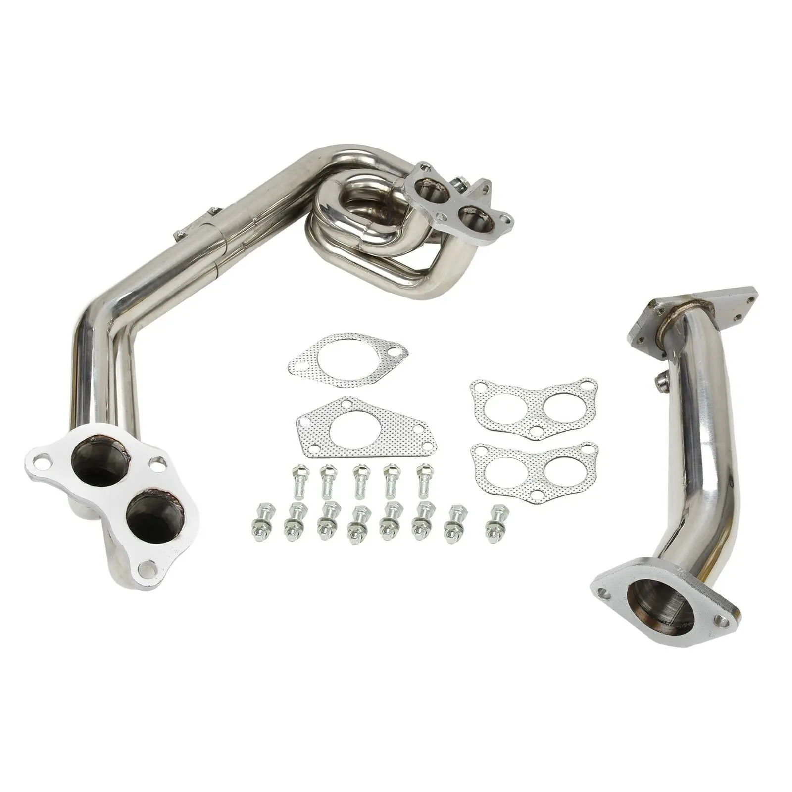 Manifold Header+UP-Pipe/Uppipe/Exhaust FOR 08-17 SUBARU IMPREZA WRX/STI EJ25 2PC