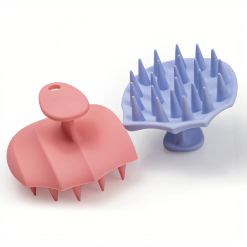 

1PC Silicone Shampoo Brush Cleaning Scalp Massage Hair Brush High Quality Food Grade Silicone Shampoo Comb Bathroom Accessories