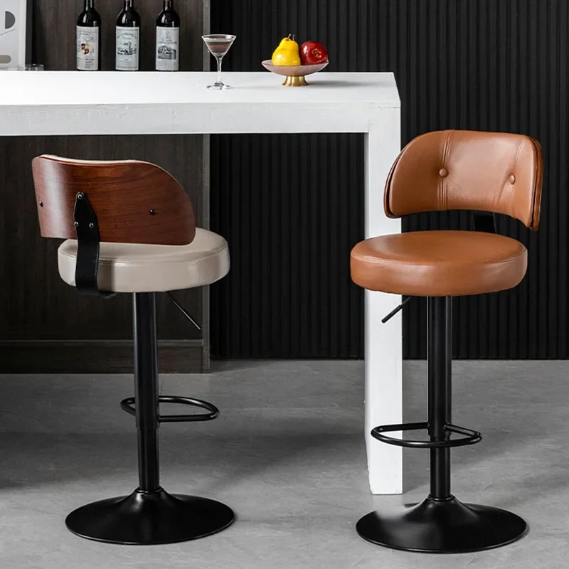 

Modern Metal Bar Chairs Nordic European Height Pulley Bar Chairs Elegant Round Bancos Para Barra De Cocina Restaurant Furniture