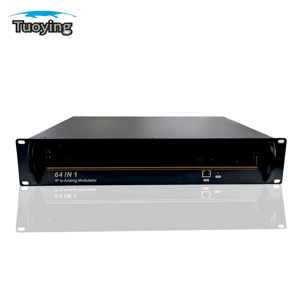 64 Modulatore RF da IP a PAL/NTSC UDP/RTP, cavo convertitore da IP a analogico Apparecchiatura frontale