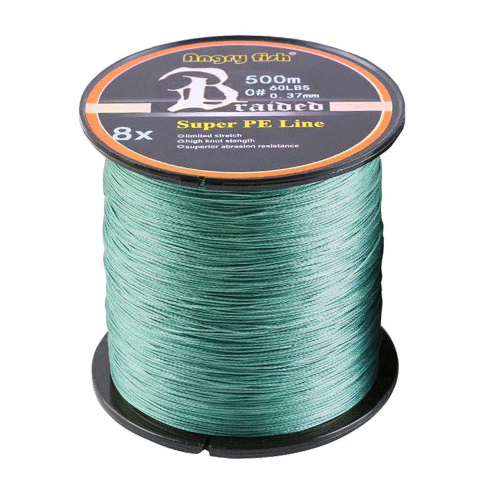 8 Strands 500M Braided Fishing Line 12-80LB PE Line Multifilament Saltwater Freshwater Smooth Floating Strong Braid Fish Wire