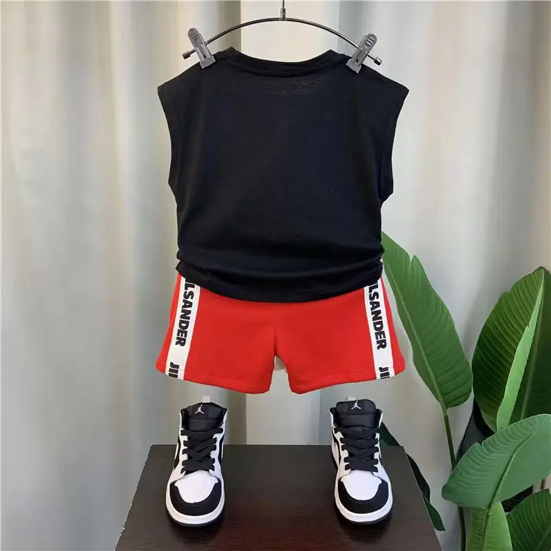 2023 New Boy Set Kid Boys Set Cotton Summer Casual Kids Outfits Clothes Top Shorts 2PCS Clothing For Children's 2 3 5 7 9 Years