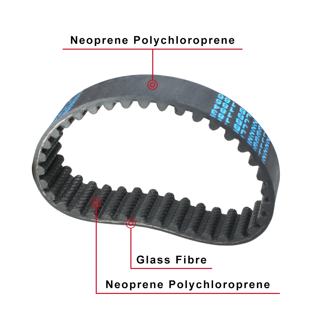 Htd5mゴム伝送ベルト、円-アーク歯、幅15mm、20mm、25mm、30mm、5mm、760mm、765mm、770mm、775mm 780mm、790mm、800mm