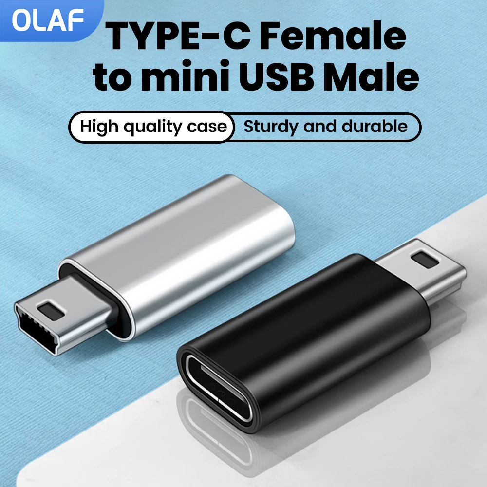 

Olaf Adapter Type C Female To Mini USB Male Connector For Phone PSP Camera MP3 Data Transfer Charge Mini usb to type c adaptador