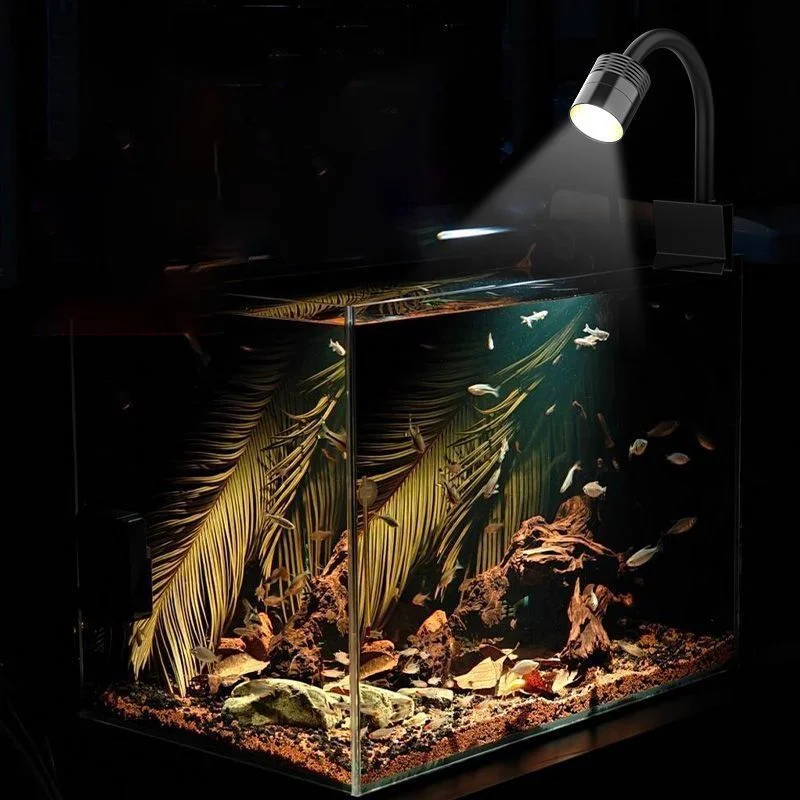 Fish Tank Light LED Aquascape Lighting Stream Tank Lighting Antique Tank Atmosphere Flashlights Tank Adjustable Focus Spotlights