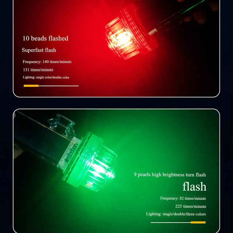 Marine Signal Light Solar Powered Safety Beacon Light Waterproof Intelligent Light Control Sensing Lamp For Night Fishing Night