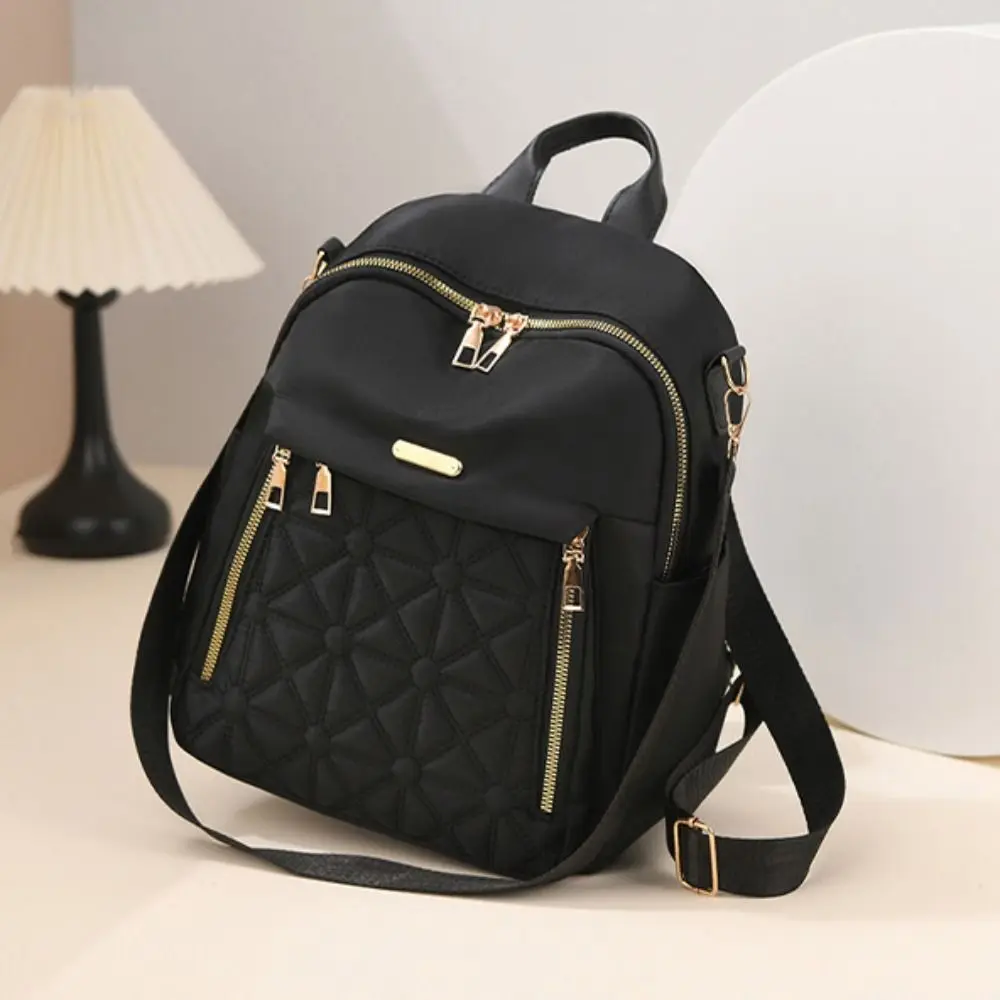 

Simple PU Rhombus Plaid Backpack Small Pack Solid Color Solid Color Shoulder Bag Handbag Korean Style Retro Backpack Children