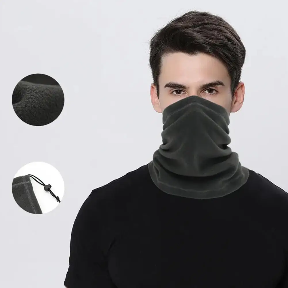 

Winter Neck Warmer Thermal Fleece Motorbike Thick Tube Headband Outdoor Women Face Men Scarf Windproof Gaiter Bandana Cycli J8I9