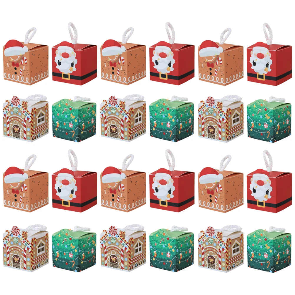 

24 Pcs Boxes Xmas Goodie Boxes Party Christmas Gift Gift Box Box Favor Safe Material Paper Cases For Gifts