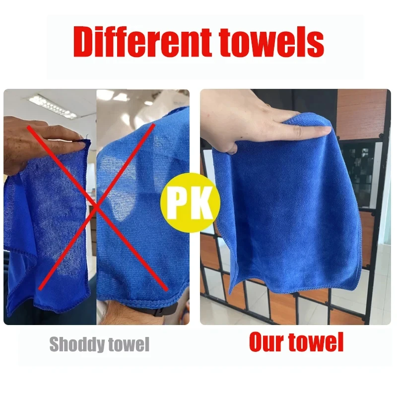 10/1pcs Thickened Car Wash Towel Microfiber Towels Car Cleaning Drying Cloth Auto Detailing Polishing Cloth Home Clean Tools