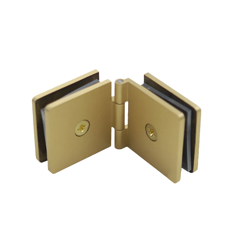 

Glass Clamp Shower Door Hinge 0 Degree Angle DIY Friendly Mounting Hardware Brass Clamp For Glass Bathroom Renovation