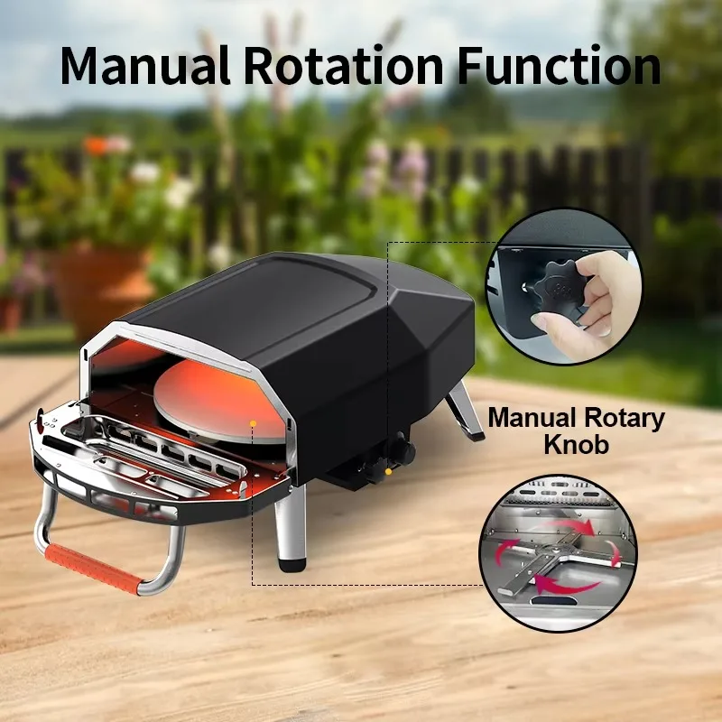 Pizza Oven Rotating Stone Small Outdoor Gas Fire Oven Pizza for Sale