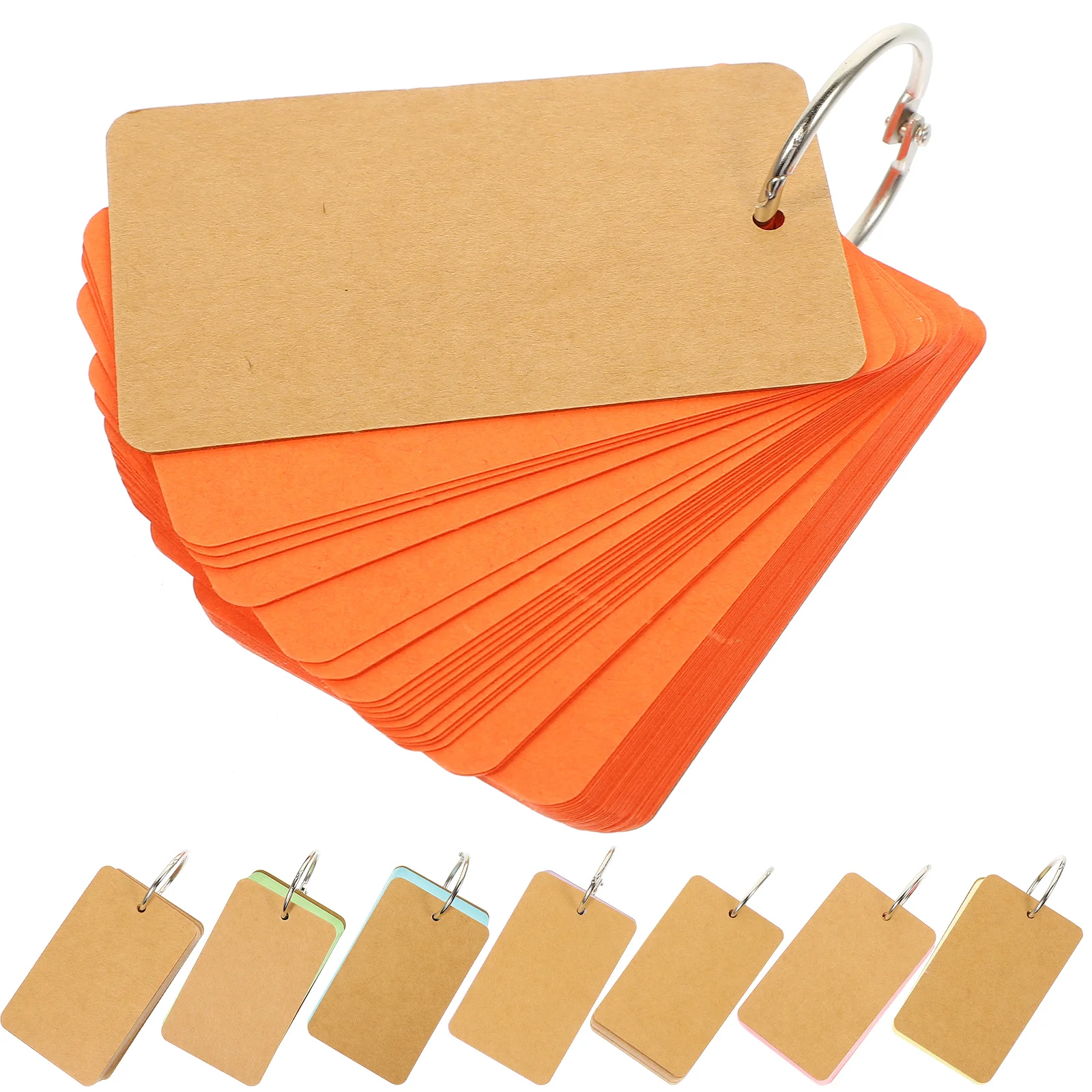 

8pcs Kraft Notepad Cards Blank Flashcards For Studying Writing Diary English Practice Memo Book Office Supplies Student