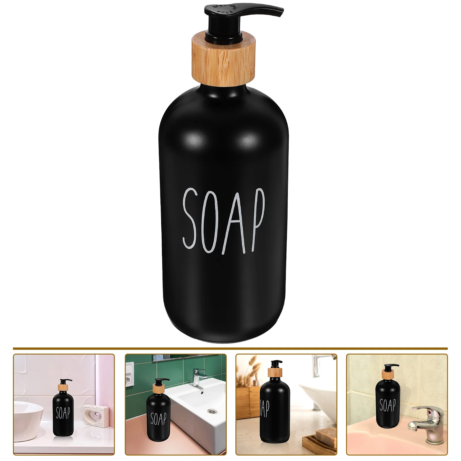 

Bottled Bathroom Lotion Shampoo Bottles Water Dispenser Soap Press Pump Glass Hand Handwashing Fluid