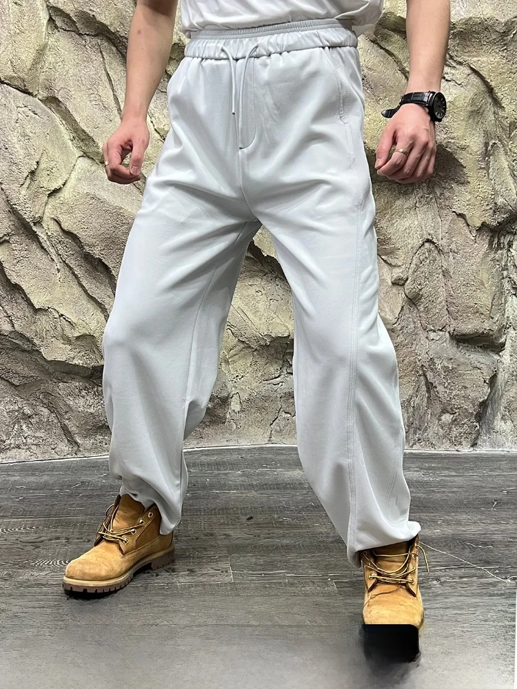 

Мягкие хлопковые брюки Cloud, весна-лето, тонкие повседневные брюки, свободный крой, драпировка, легкие прямые брюки с эластичной резинкой на талии, повседневная одежда, молодежный Sle