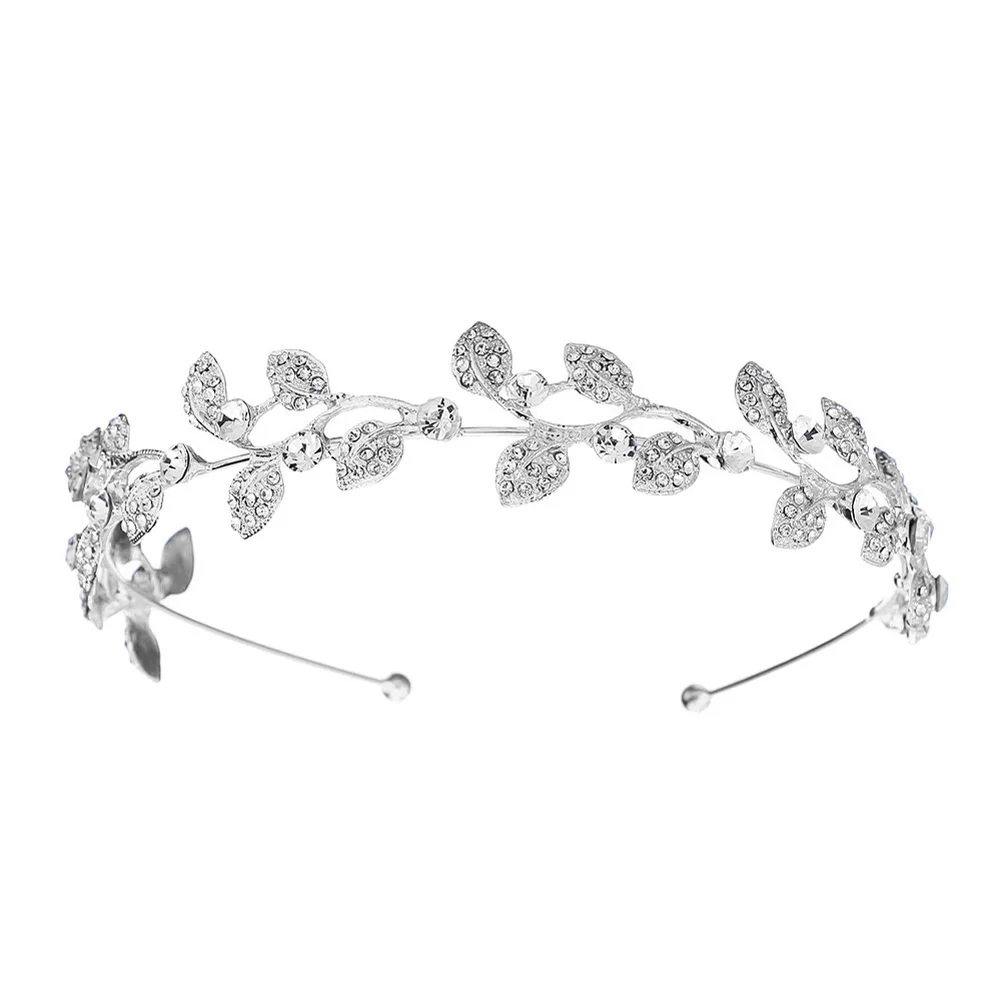 

1 pc Rhinestone Hoop Alloy Stylish Charming Headband Bridal nament Unique Photo Prop Party Banquet Rhinestone Hair Hoop Use