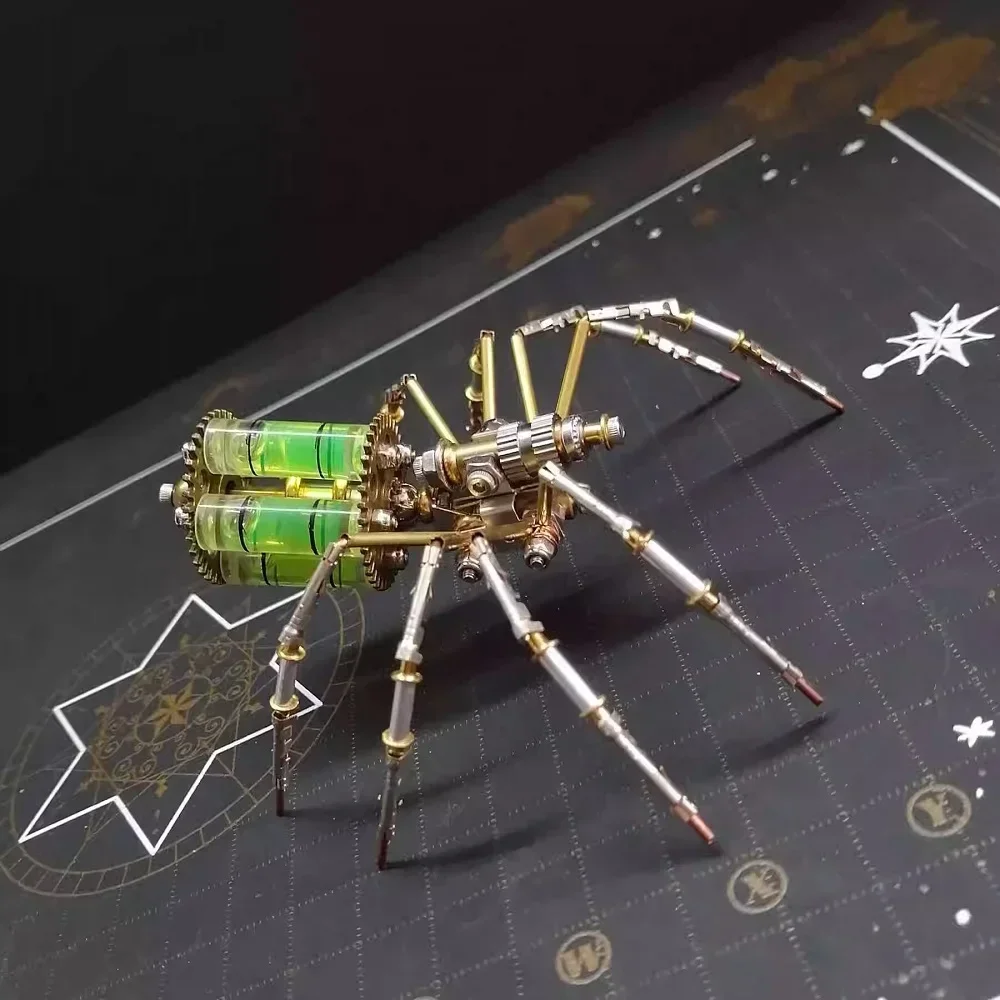 DIY Mechanical Spider Metal Model Kit 3D Puzzles Cyberpunk Insects Assembly Creative Handmade Metal - view 6