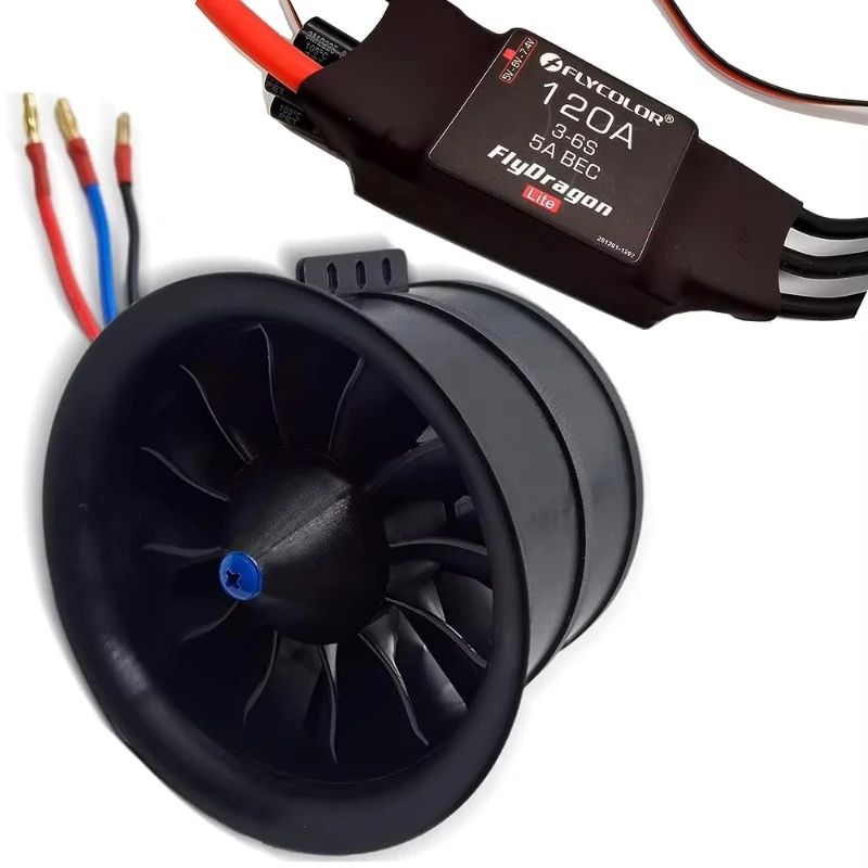 

Multi Size EDF with ESC 40A-120A 50mm 64mm 70mm 90mm 12/11 Blade Brushless Motor