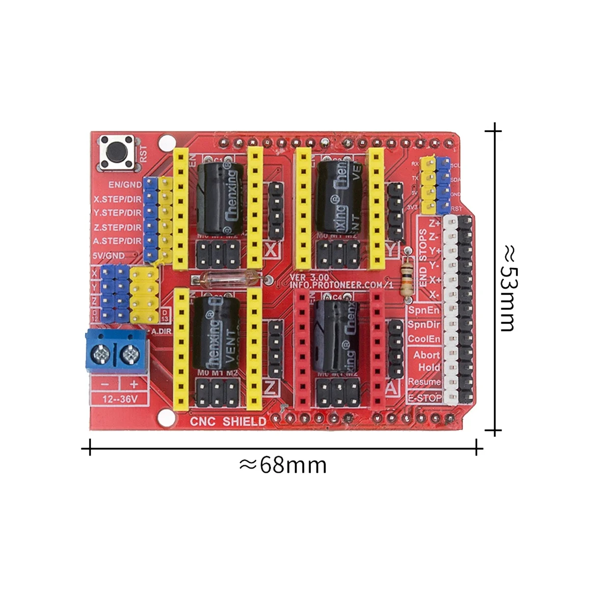 A4988 Driver CNC Placa de Expansão Escudo Impressora 3D, Arduino, V3 Gravador, 5pcs